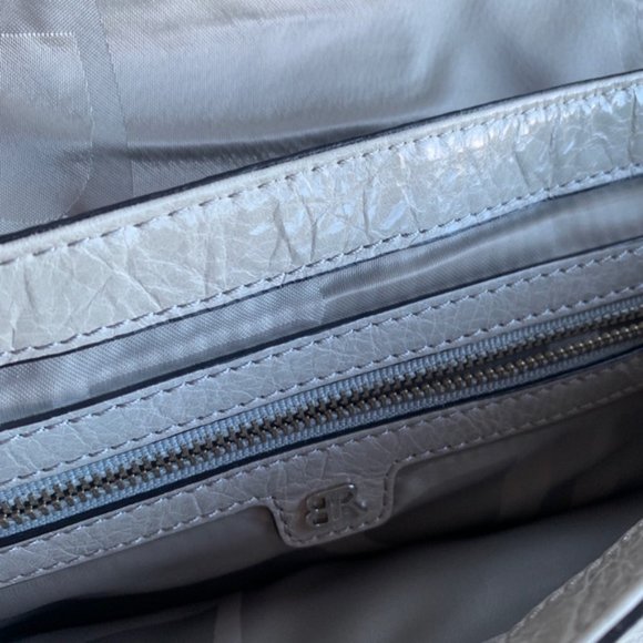 NWOT Banana Republic Gray Leather Shoulder Bag - Picture 5 of 6